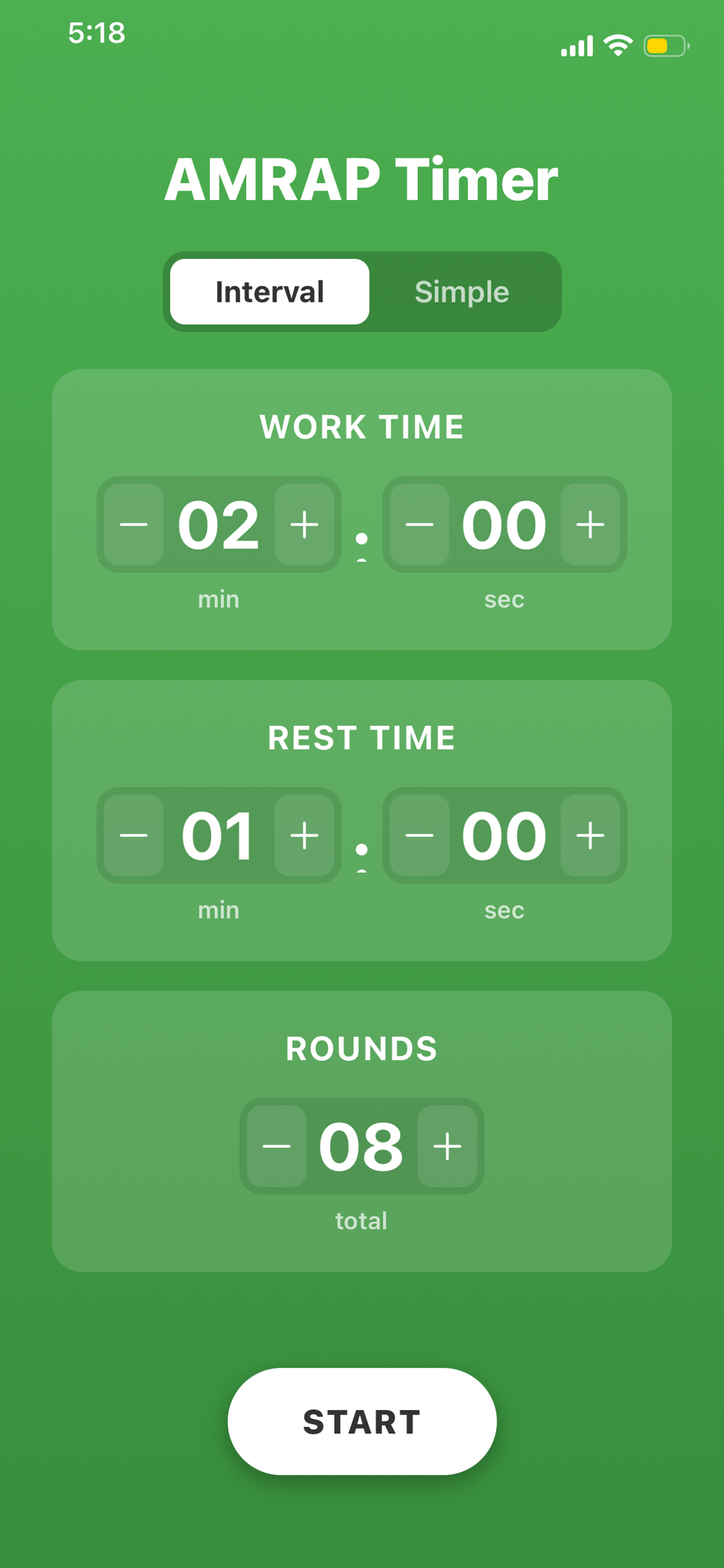Setup Screen